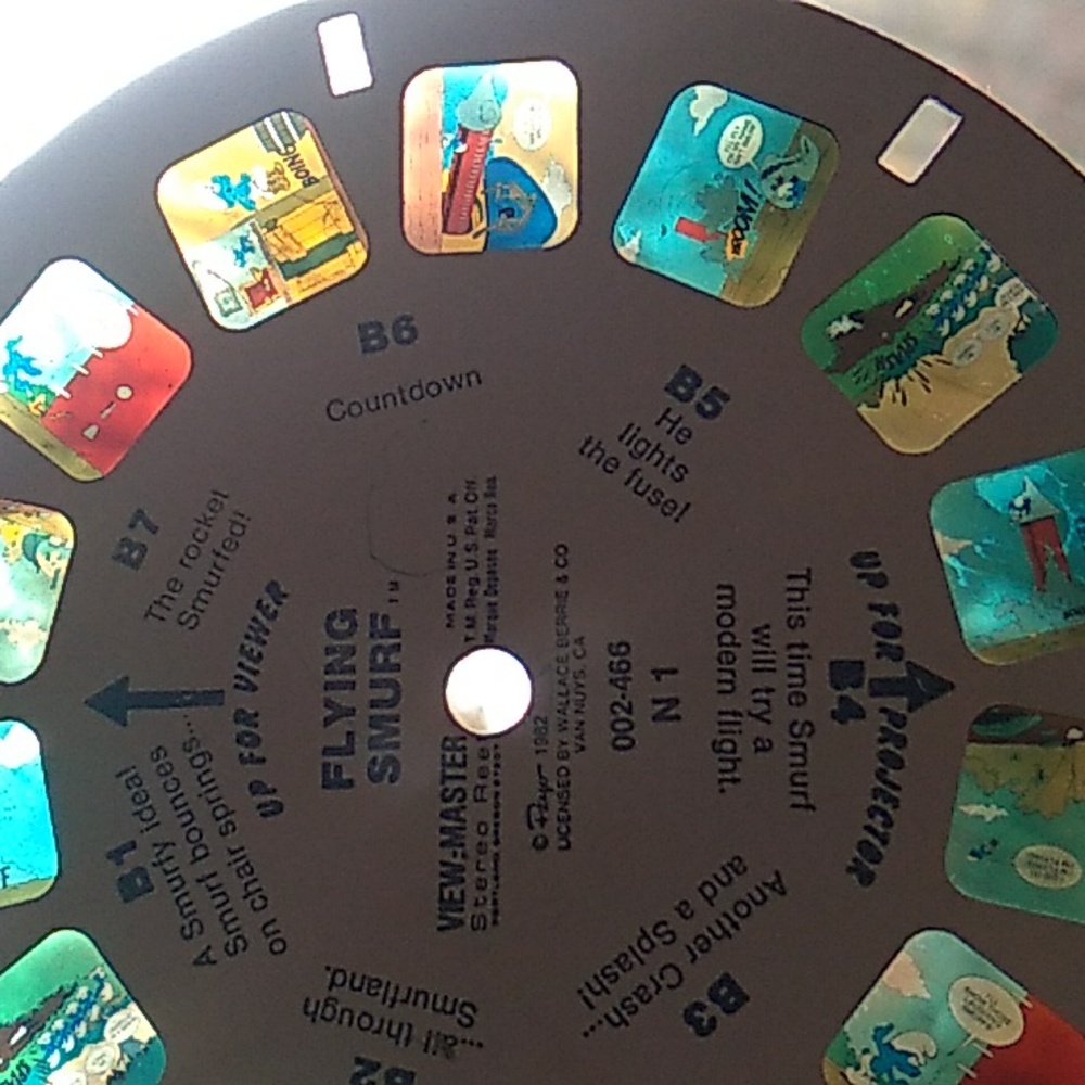 🐾 Rare Vintage Traveling Smurf View Master Reel 1982